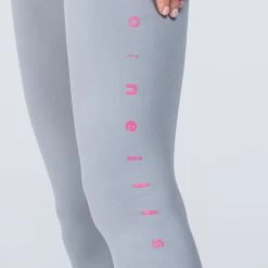 Women's Natalie Full Length Leggings Grey / Pink -Sporty Life Shop am3a0709