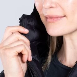 Women's Fiona Hooded Padded Jacket Black / Pink -Sporty Life Shop am3a0786