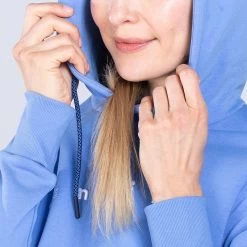 Women's Carrie Fleece Pullover Hoodie Blue / Marine / White -Sporty Life Shop am3a0849