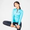 Women's Pluto Brushed Half Zip Top Blue / Dark Grey