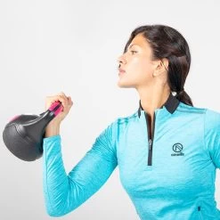 Women's Pluto Brushed Half Zip Top Blue / Dark Grey -Sporty Life Shop am3a0977