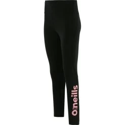 Women's Anya 7/8 Length Leggings Black / Pink -Sporty Life Shop anya176 7 8 leggings 25 blk nectar pink 1