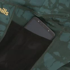 Women's Arabella 7/8 Length Tights Green / Gold -Sporty Life Shop arabella 176 7 8 lenght tights 25 grn gold quak 7