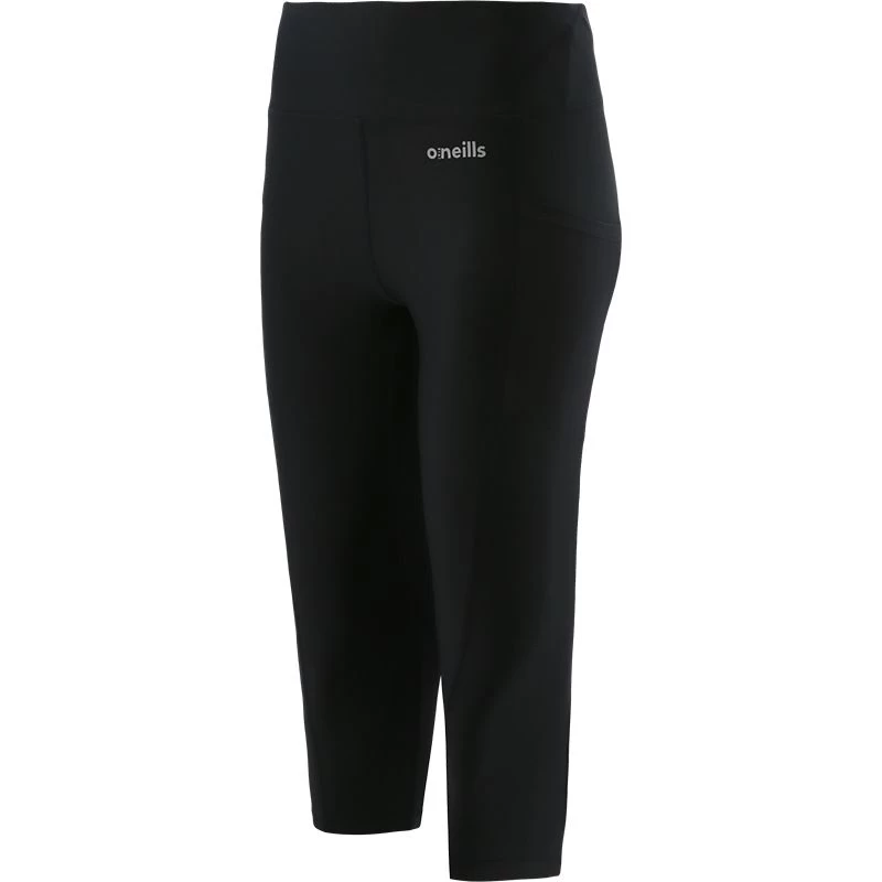 Women's Ariana Capri Leggings Black / Silver 3 Women's Ariana Capri Leggings Black / Silver