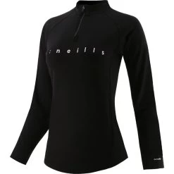 Women's Carrie Half Zip Top Black / White