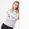 Women's Carrie Half Zip Midlayer Top Silver / Black -Sporty Life Shop carrie 273 grey