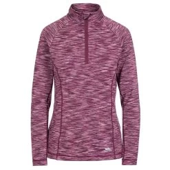 Trespass Women's Edith Half Zip Top Fig Marl -Sporty Life Shop edith fatolso10001 fgm a