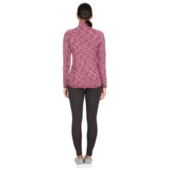 Trespass Women's Edith Half Zip Top Fig Marl -Sporty Life Shop edith fatolso10001 fgm m02
