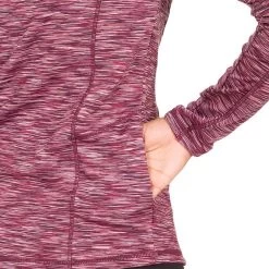 Trespass Women's Edith Half Zip Top Fig Marl -Sporty Life Shop edith fatolso10001 fgm m04