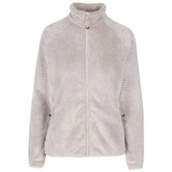 Trespass Women's Telltale Soft Furry Fleece Jacket Soft Stone