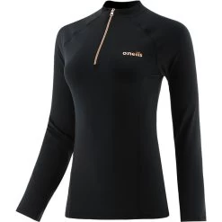 Women's Freya Half Zip Black / Rose Gold -Sporty Life Shop frey 273 0 gen bkpkxx wmns p1