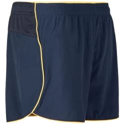 Women's Graphite Athletic Shorts Blue / Yellow -Sporty Life Shop graphite 178 athletic shorts mar aspen gold 2