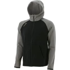 Women's Henry Fleece Full Zip Hoodie Black / Dark Grey -Sporty Life Shop henry16 fz flc hoodie blk char 1 1