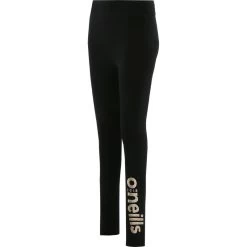 Women's Kourtney Regular Leggings Black / Gold -Sporty Life Shop kourtney040 full length tights blk gold 1 1