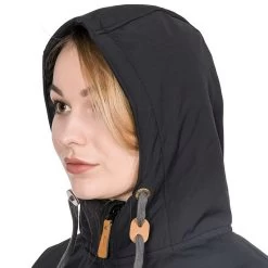 Trespass Women's Kristen Hooded Softshell Jacket Black -Sporty Life Shop kristen fajkssn20003 blk m03