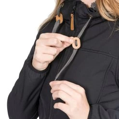 Trespass Women's Kristen Hooded Softshell Jacket Black -Sporty Life Shop kristen fajkssn20003 blk m05