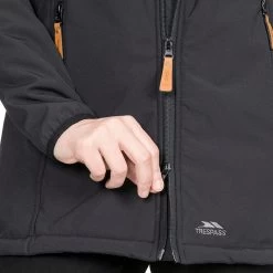 Trespass Women's Kristen Hooded Softshell Jacket Black -Sporty Life Shop kristen fajkssn20003 blk m07