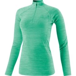Women's Madison Half Zip Midlayer Top Mint Green
