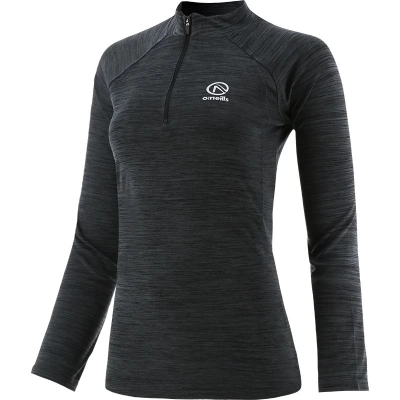 Women's Madison Half Zip Midlayer Top Black 3 Women's Madison Half Zip Midlayer Top Black