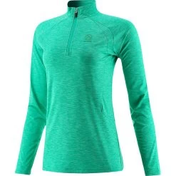 Women's Madison Brushed Half Zip Top Green