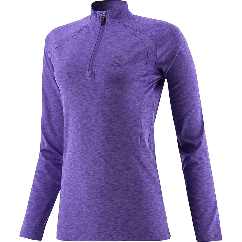 Women's Madison Brushed Half Zip Top Purple 3 Women's Madison Brushed Half Zip Top Purple