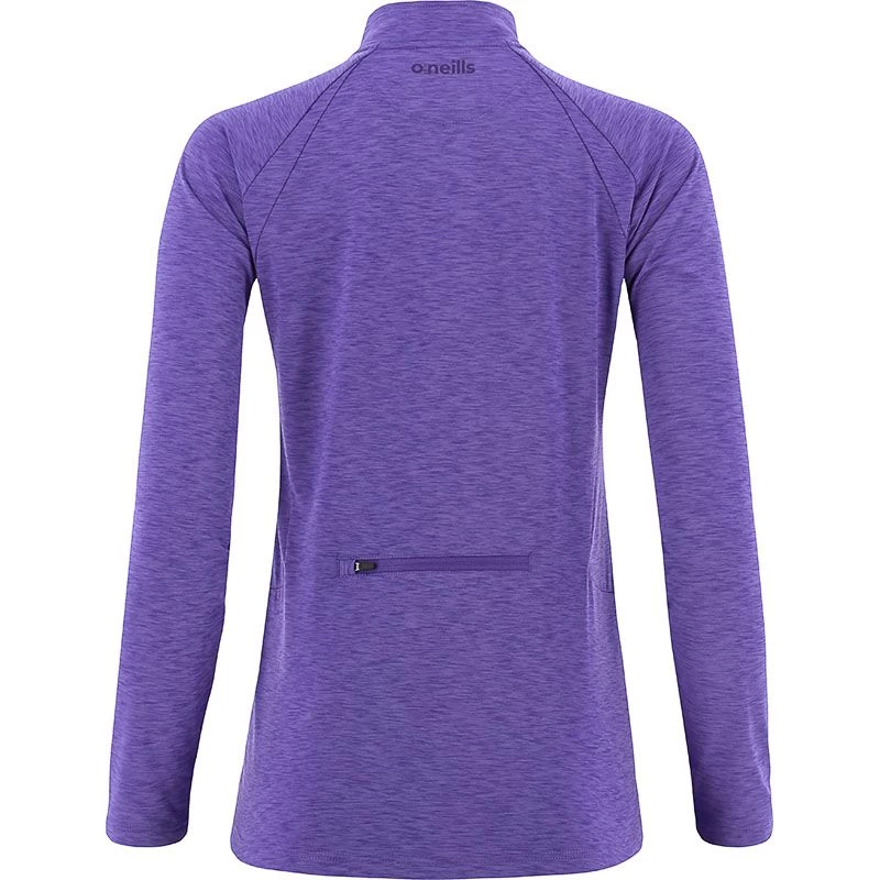 Women's Madison Brushed Half Zip Top Purple 4 Women's Madison Brushed Half Zip Top Purple - Image 2