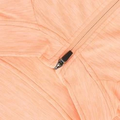 Women's Madison Brushed Half Zip Top Orange -Sporty Life Shop madison 122 hz brush top mel tl canteloupe 4