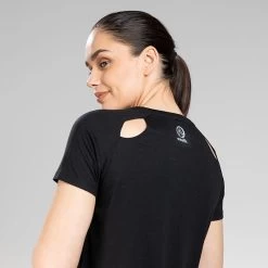 Women's Madison Cotton T-Shirt Black -Sporty Life Shop madison 002 cotton tee blk 2 1