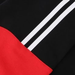 Women's Oslo Fleece Pullover Hoodie Black / Red / White -Sporty Life Shop oslo 011 2 gen bkrdwh adlt p5 2