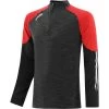 Women's Oslo Brushed Half Zip Top Black / Red / White -Sporty Life Shop oslo 184 2 gen bkrdwh adlt p1 1