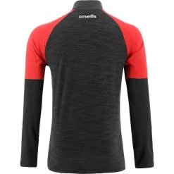 Women's Oslo Brushed Half Zip Top Black / Red / White -Sporty Life Shop oslo 184 2 gen bkrdwh adlt p2 1