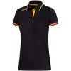 Women's Portugal Cotton Polo Shirt Black / Maroon / Amber -Sporty Life Shop portugal cotton polo ladies blk maroon amb 1