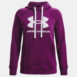 Under Armour Women's Rival Fleece Logo Hoodie Rivalry / White 9 Under Armour Women's Rival Fleece Logo Hoodie Rivalry / White -Sporty Life Shop ps1356318 514 hf