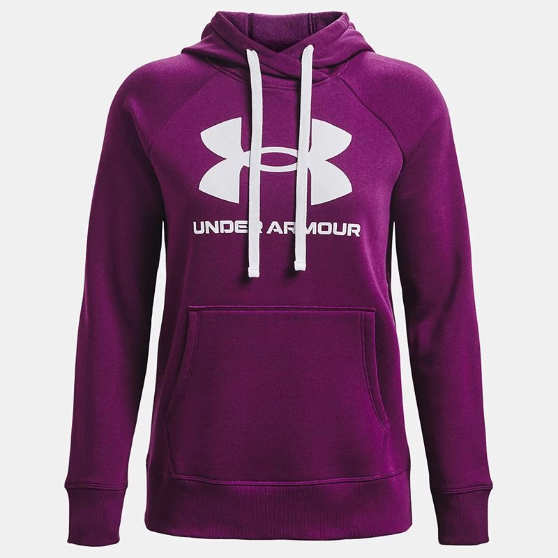 Under Armour Women's Rival Fleece Logo Hoodie Rivalry / White 5 Under Armour Women's Rival Fleece Logo Hoodie Rivalry / White - Image 3