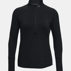 Under Armour Women's UA Qualifier Run 2.0 Half Zip Black / Black / Reflective -Sporty Life Shop ps1365632 001 hf