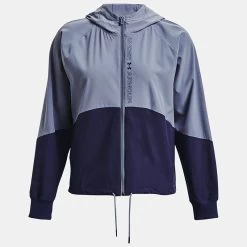 Under Armour Women's Women's Woven Full Zip Jacket Aurora Purple / Midnight Navy / Midnight Navy 11 Under Armour Women's Women's Woven Full Zip Jacket Aurora Purple / Midnight Navy / Midnight Navy -Sporty Life Shop ps1369889 767 hf 1