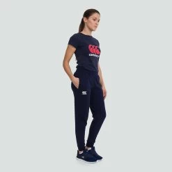 Canterbury Women's Tapered Cuffed Fleece Bottoms Navy -Sporty Life Shop q a005159769 d