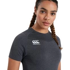 Canterbury Women's Seamless T-Shirt Black -Sporty Life Shop q a006467y62 w1