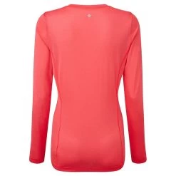 Ronhill Women's Tech Long Sleeve T-Shirt Hot Pink Marl / Pewter -Sporty Life Shop rh 005179 wmns tech ls tee rh 00783 hot pink marlpewter back