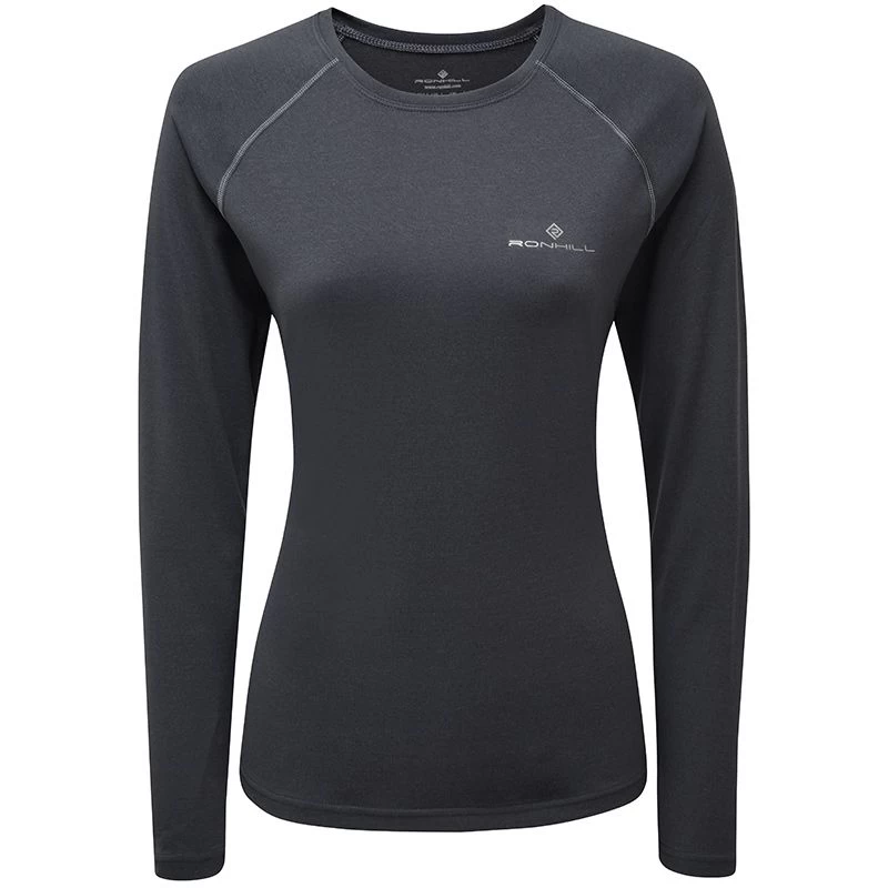 Women's Ronhill Core Long Sleeve T-Shirt Charcoal Marl 3 Women's Ronhill Core Long Sleeve T-Shirt Charcoal Marl