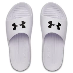 Under Armour Core PTH Sliders White / White / Black -Sporty Life Shop s7.3021286 100 toe