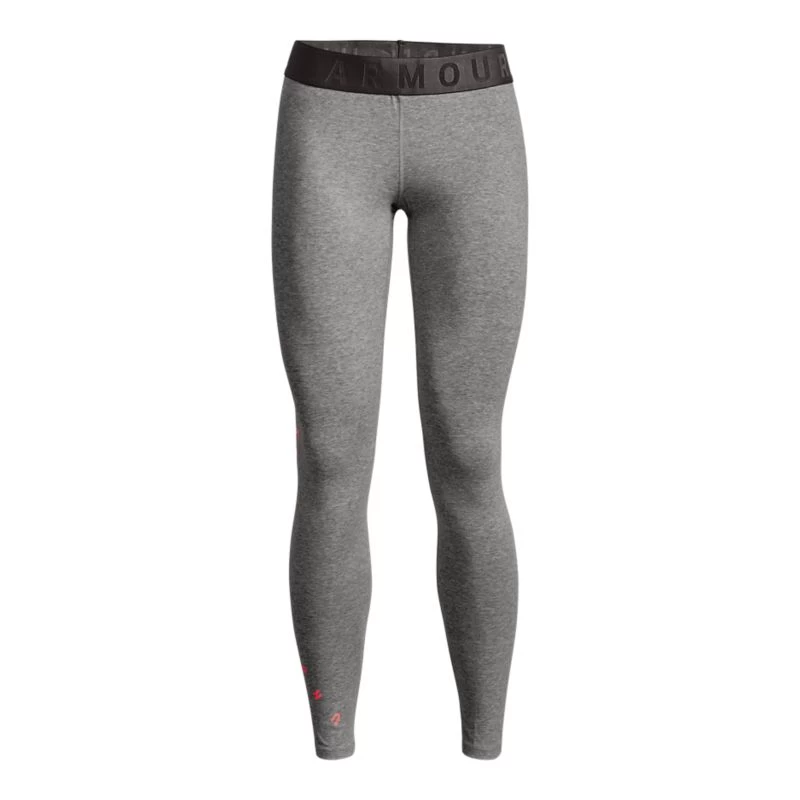 Under Armour Women's Favorite Graphic Legging Charcoal Light Heather / Black / Beta 7 Under Armour Women's Favorite Graphic Legging Charcoal Light Heather / Black / Beta - Image 5