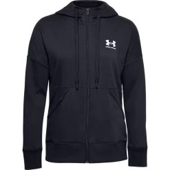 Under Armour Women's Rival Fleece Full Zip Hoodie Black -Sporty Life Shop s7.ps1356400 001 hf