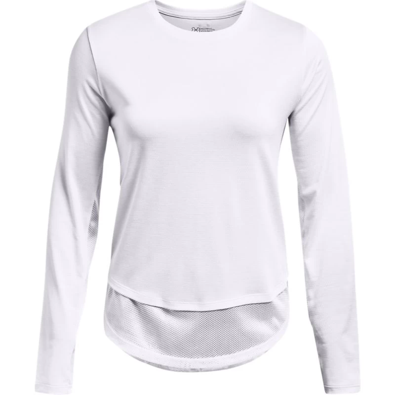 Under Armour Women's UA Tech™ Vent Long Sleeve T-Shirt White / Black 6 Under Armour Women's UA Tech™ Vent Long Sleeve T-Shirt White / Black - Image 4