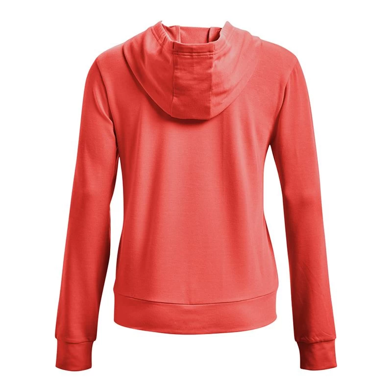 Under Armour Women's Rival Terry Hoodie Vermillion / White 8 Under Armour Women's Rival Terry Hoodie Vermillion / White - Image 6