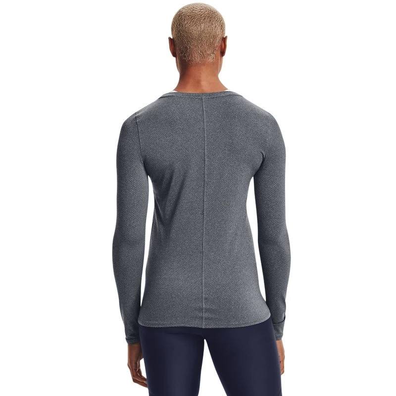 Under Armour Women's HeatGear® Armour Long Sleeve Top Pitch Grey Light Heather / Metallic Silver 4 Under Armour Women's HeatGear® Armour Long Sleeve Top Pitch Grey Light Heather / Metallic Silver - Image 2