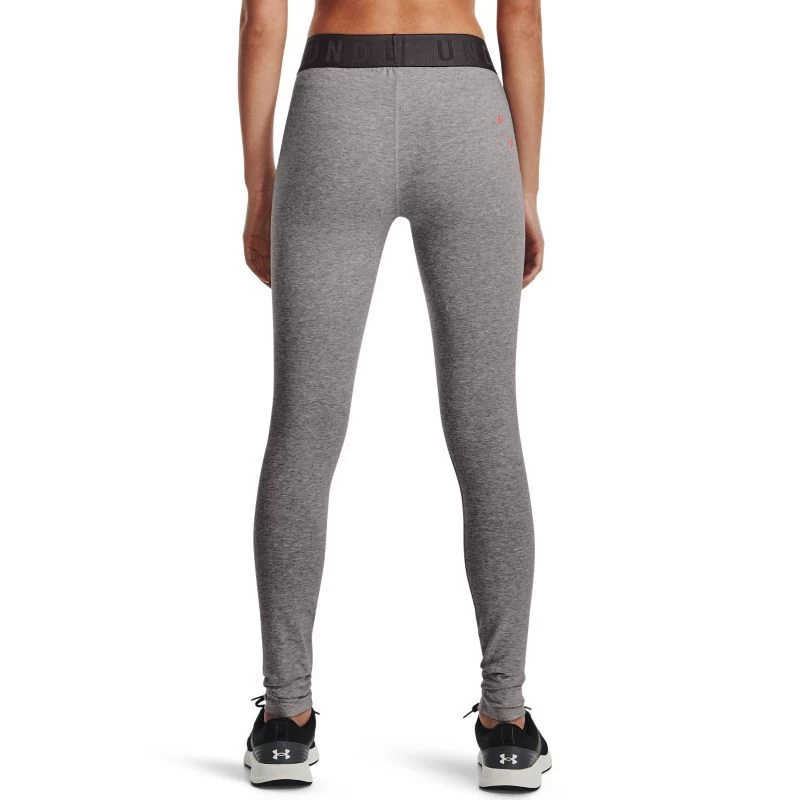 Under Armour Women's Favorite Graphic Legging Charcoal Light Heather / Black / Beta 4 Under Armour Women's Favorite Graphic Legging Charcoal Light Heather / Black / Beta - Image 2