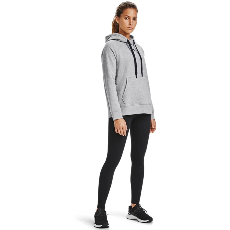 Under Armour Women's UA Rival Fleece HB Hoodie Steel Medium Heather / Black 6 Under Armour Women's UA Rival Fleece HB Hoodie Steel Medium Heather / Black - Image 4