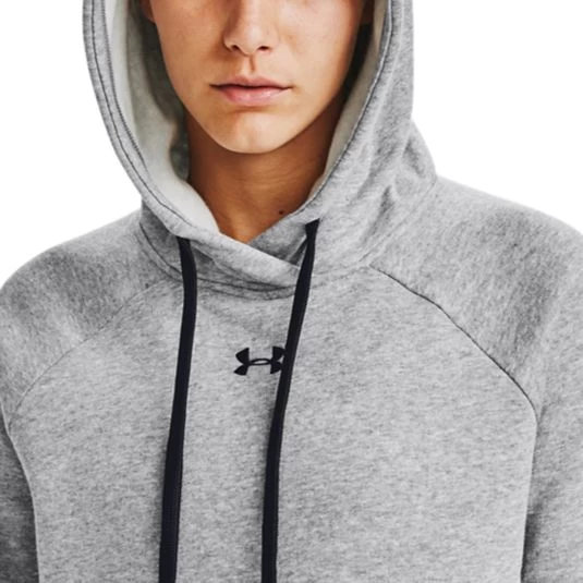 Under Armour Women's UA Rival Fleece HB Hoodie Steel Medium Heather / Black 5 Under Armour Women's UA Rival Fleece HB Hoodie Steel Medium Heather / Black - Image 3
