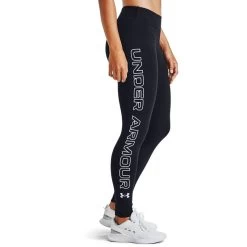 Under Armour Women's UA Favourite Wordmark Leggings Black / White -Sporty Life Shop s7.v5 1356403 001 sc main
